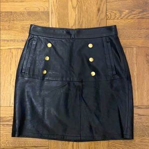 Frame Leather Skirt
